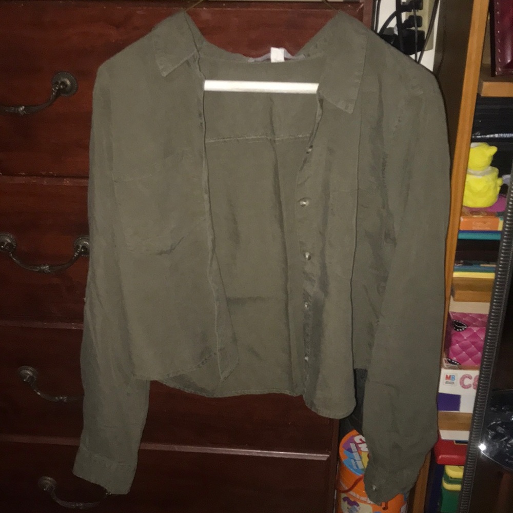 Dark green flannel